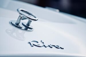 Riva logo on a boat surface